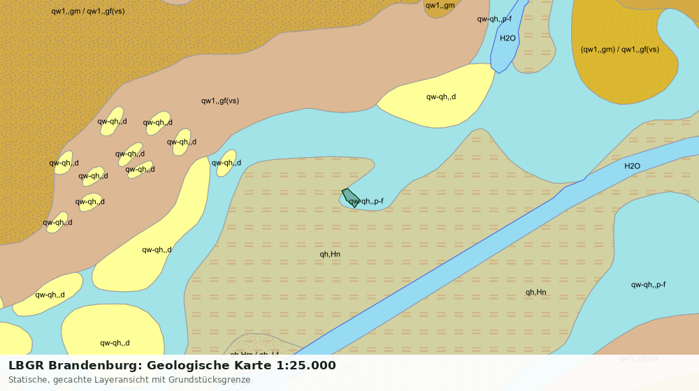 Statische Kartenansicht: LBGR Brandenburg: Geologische Karte 1:25.000