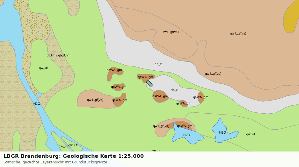 Statische Kartenansicht: LBGR Brandenburg: Geologische Karte 1:25.000