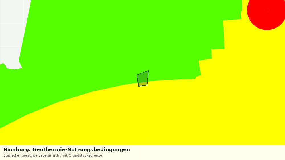 Statische Kartenansicht: Hamburg: Geothermie-Nutzungsbedingungen