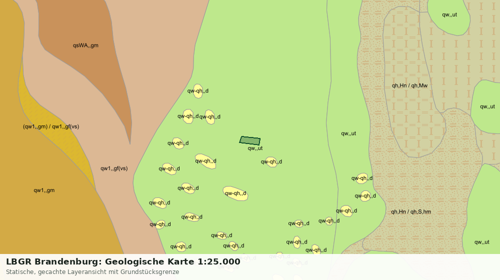 Statische Kartenansicht: LBGR Brandenburg: Geologische Karte 1:25.000
