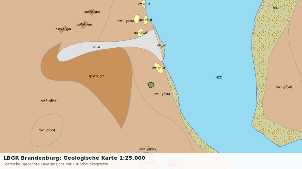 Statische Kartenansicht: LBGR Brandenburg: Geologische Karte 1:25.000