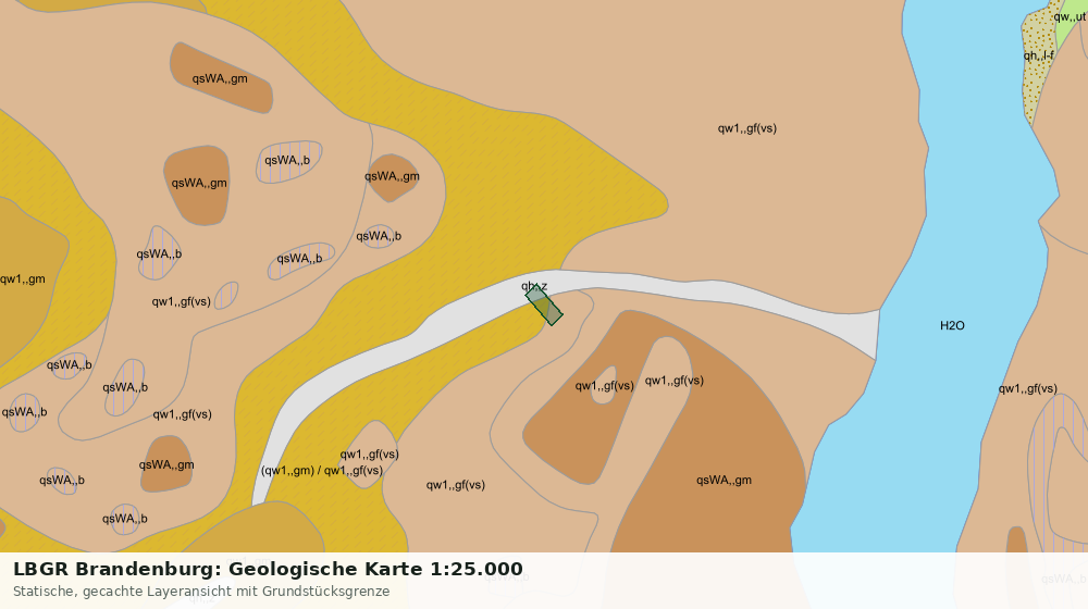 Statische Kartenansicht: LBGR Brandenburg: Geologische Karte 1:25.000