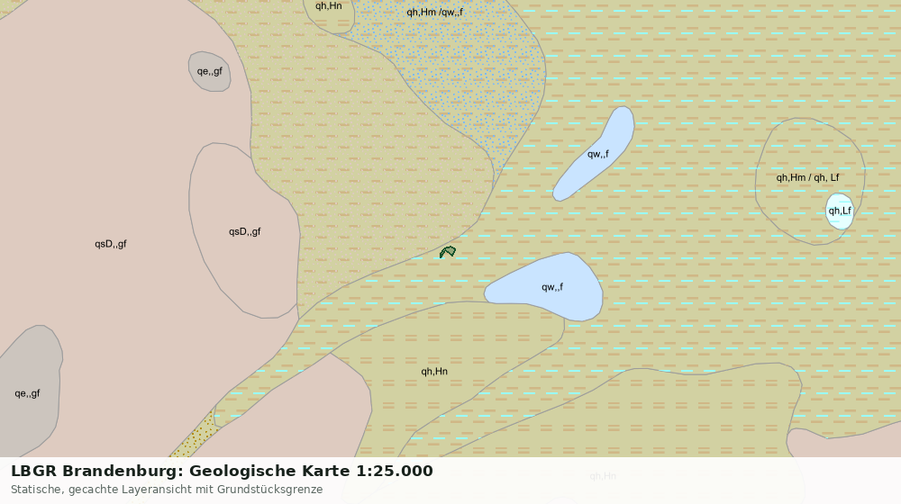 Statische Kartenansicht: LBGR Brandenburg: Geologische Karte 1:25.000