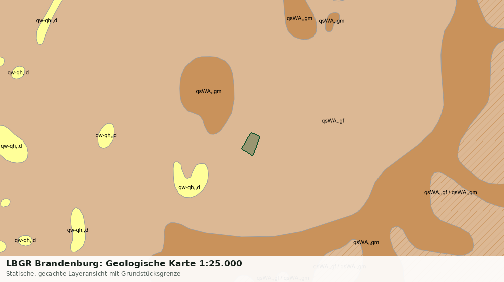 Statische Kartenansicht: LBGR Brandenburg: Geologische Karte 1:25.000