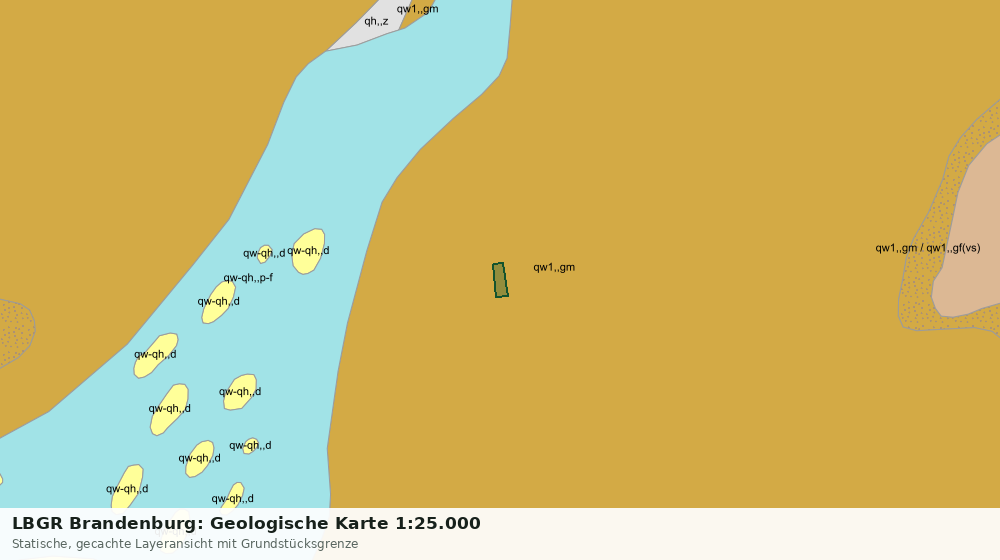 Statische Kartenansicht: LBGR Brandenburg: Geologische Karte 1:25.000