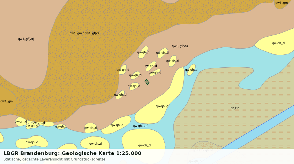 Statische Kartenansicht: LBGR Brandenburg: Geologische Karte 1:25.000