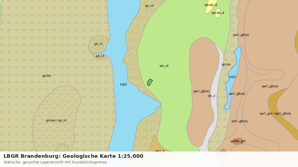Statische Kartenansicht: LBGR Brandenburg: Geologische Karte 1:25.000