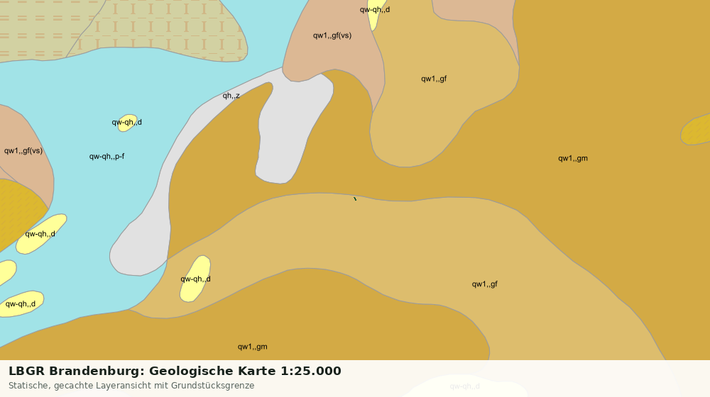 Statische Kartenansicht: LBGR Brandenburg: Geologische Karte 1:25.000