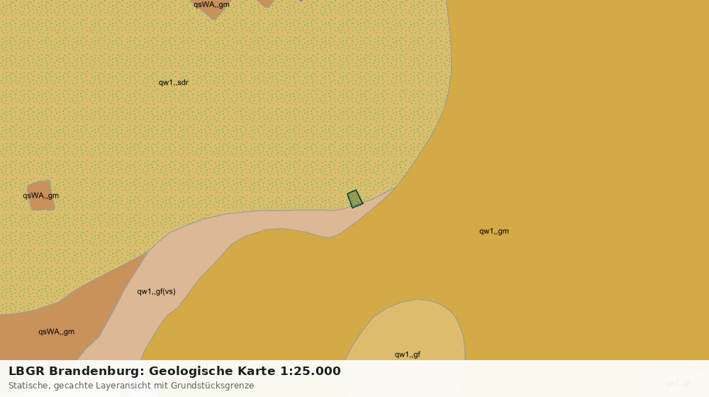 Statische Kartenansicht: LBGR Brandenburg: Geologische Karte 1:25.000