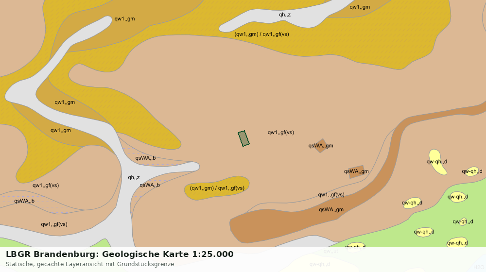 Statische Kartenansicht: LBGR Brandenburg: Geologische Karte 1:25.000