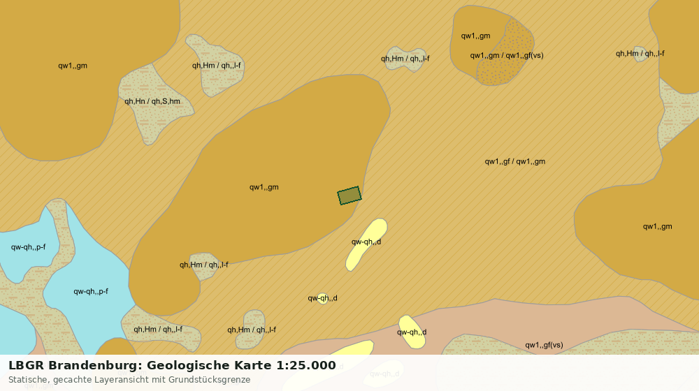 Statische Kartenansicht: LBGR Brandenburg: Geologische Karte 1:25.000