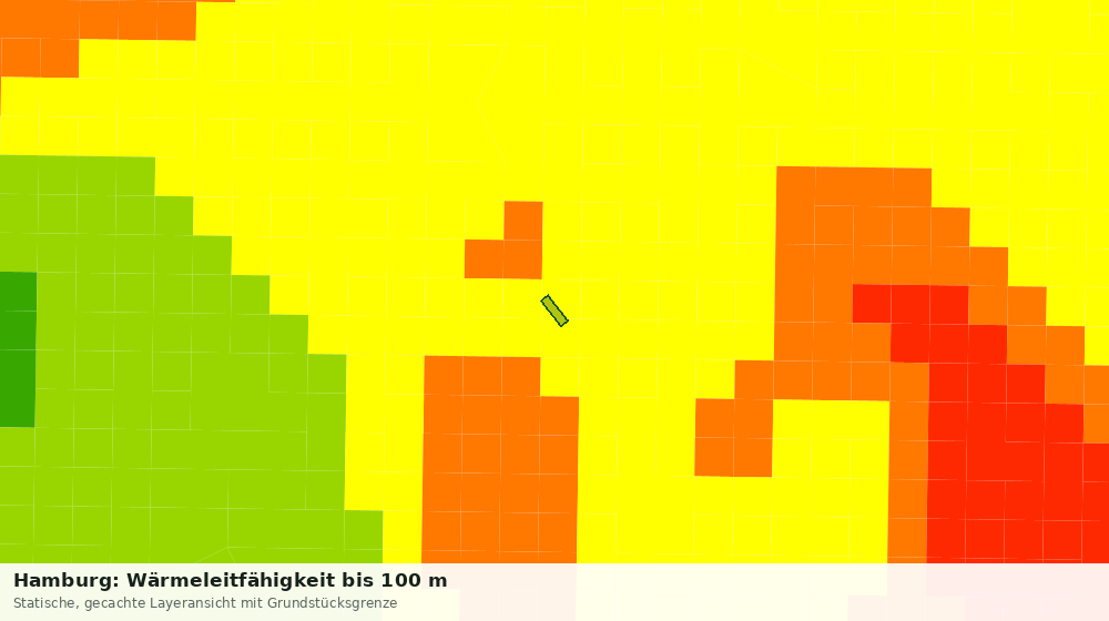 Statische Kartenansicht: Hamburg: Wärmeleitfähigkeit bis 100 m