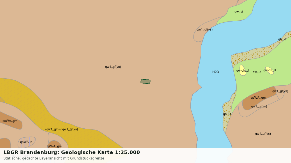 Statische Kartenansicht: LBGR Brandenburg: Geologische Karte 1:25.000
