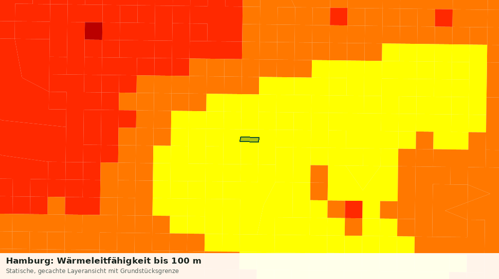 Statische Kartenansicht: Hamburg: Wärmeleitfähigkeit bis 100 m