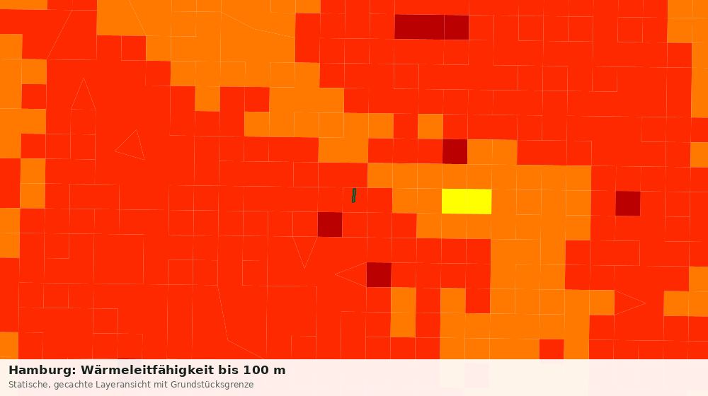 Statische Kartenansicht: Hamburg: Wärmeleitfähigkeit bis 100 m