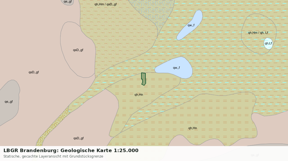 Statische Kartenansicht: LBGR Brandenburg: Geologische Karte 1:25.000
