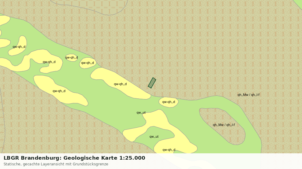 Statische Kartenansicht: LBGR Brandenburg: Geologische Karte 1:25.000
