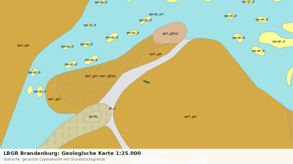 Statische Kartenansicht: LBGR Brandenburg: Geologische Karte 1:25.000