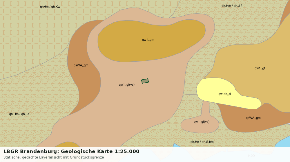 Statische Kartenansicht: LBGR Brandenburg: Geologische Karte 1:25.000