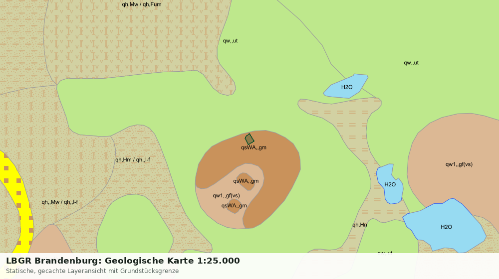 Statische Kartenansicht: LBGR Brandenburg: Geologische Karte 1:25.000