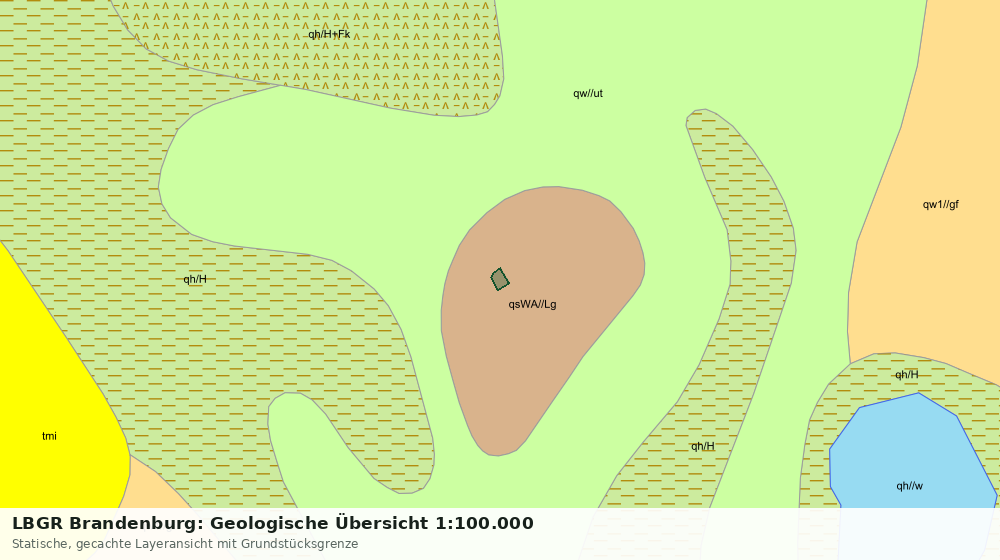 Statische Kartenansicht: LBGR Brandenburg: Geologische Übersicht 1:100.000