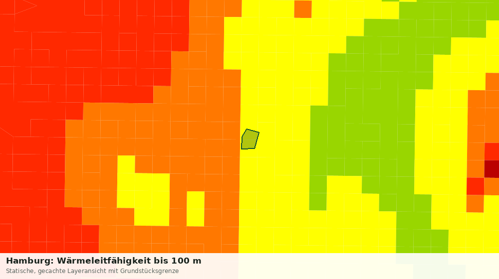 Statische Kartenansicht: Hamburg: Wärmeleitfähigkeit bis 100 m