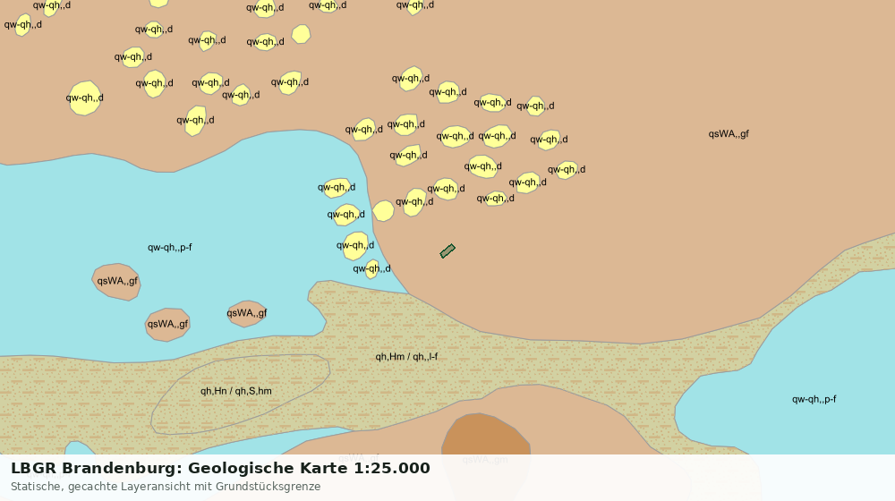 Statische Kartenansicht: LBGR Brandenburg: Geologische Karte 1:25.000