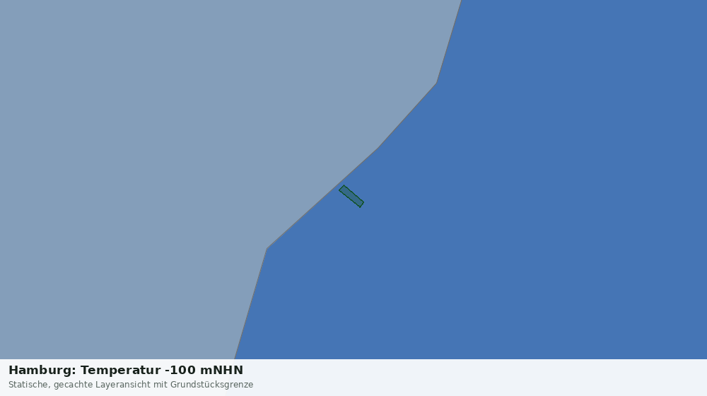 Statische Kartenansicht: Hamburg: Temperatur -100 mNHN
