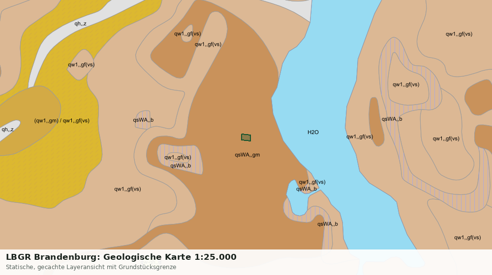 Statische Kartenansicht: LBGR Brandenburg: Geologische Karte 1:25.000