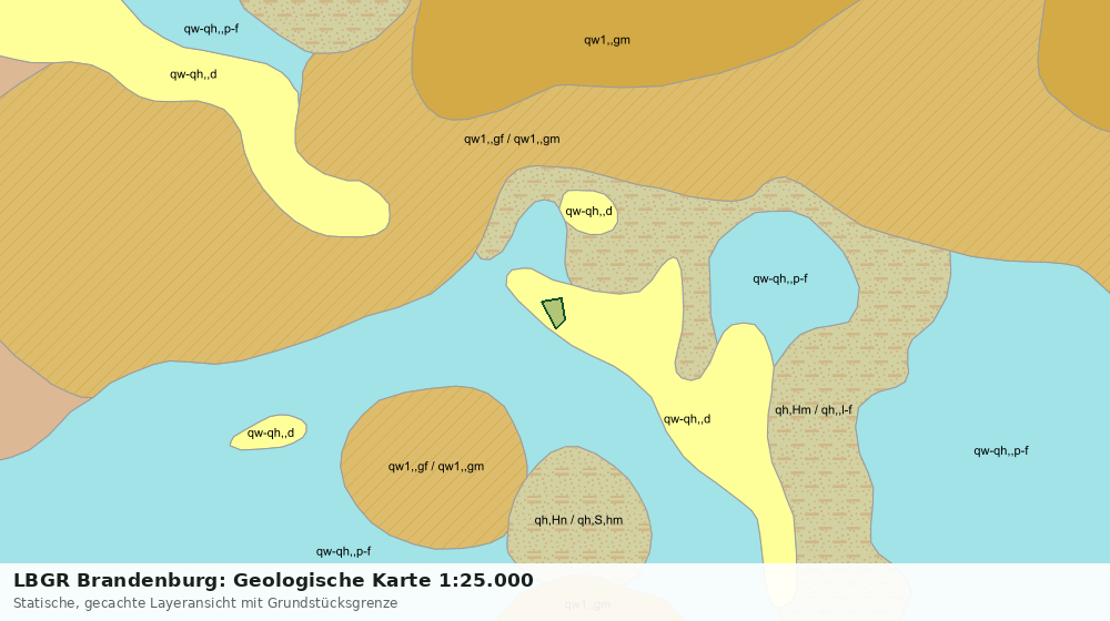 Statische Kartenansicht: LBGR Brandenburg: Geologische Karte 1:25.000