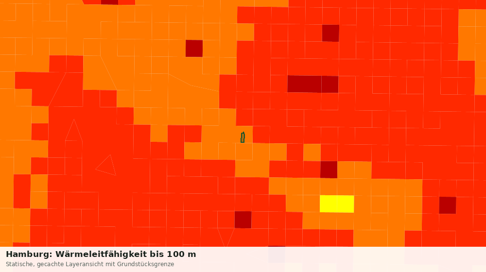 Statische Kartenansicht: Hamburg: Wärmeleitfähigkeit bis 100 m