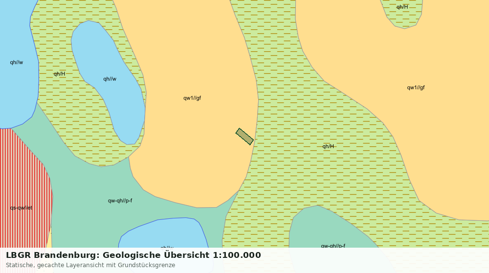 Statische Kartenansicht: LBGR Brandenburg: Geologische Übersicht 1:100.000