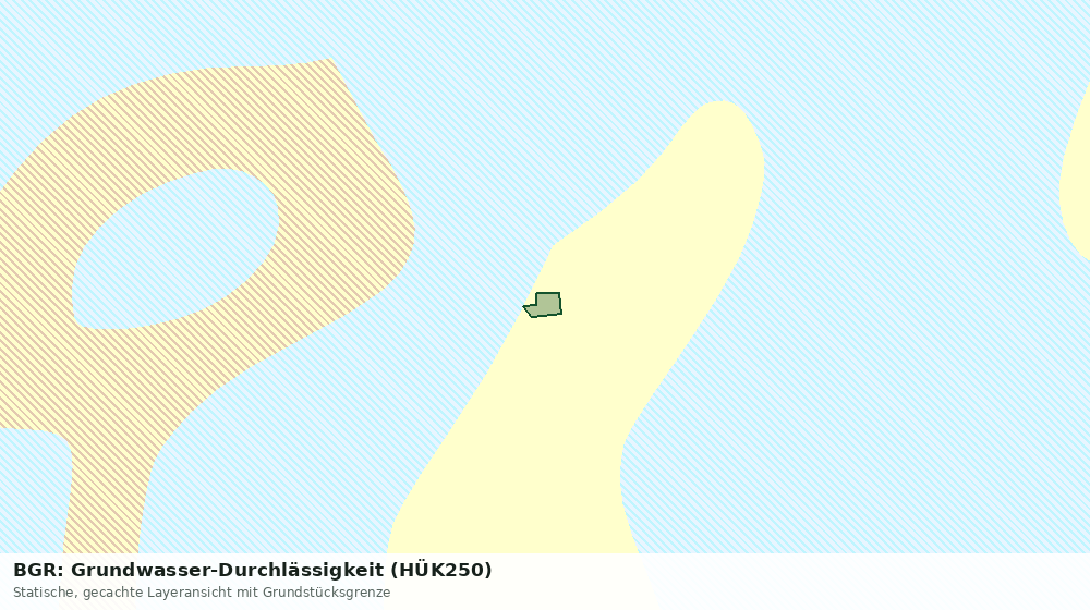 Statische Kartenansicht: BGR: Grundwasser-Durchlässigkeit (HÜK250)
