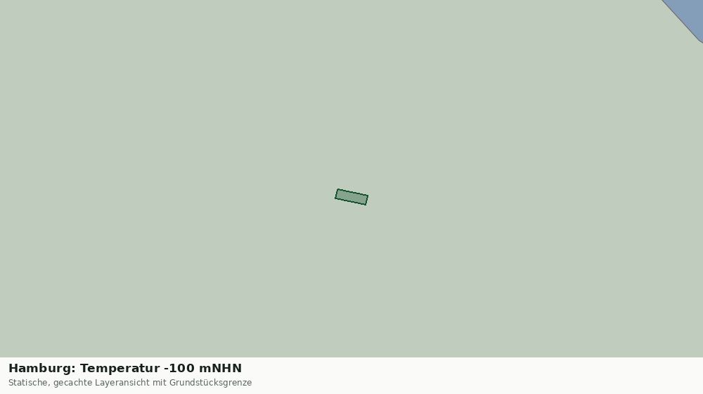 Statische Kartenansicht: Hamburg: Temperatur -100 mNHN