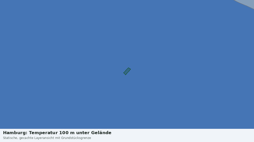 Statische Kartenansicht: Hamburg: Temperatur 100 m unter Gelände