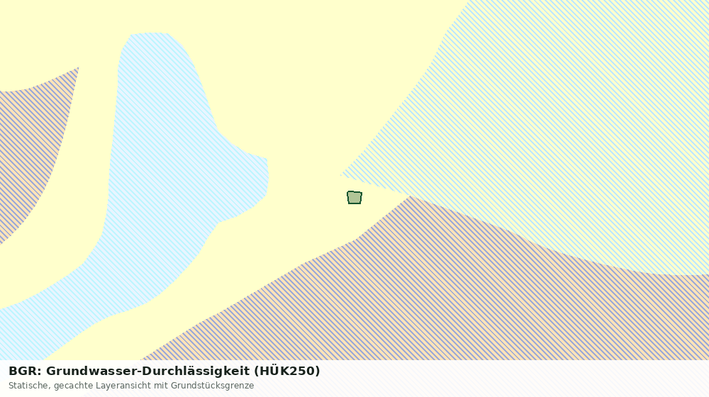 Statische Kartenansicht: BGR: Grundwasser-Durchlässigkeit (HÜK250)