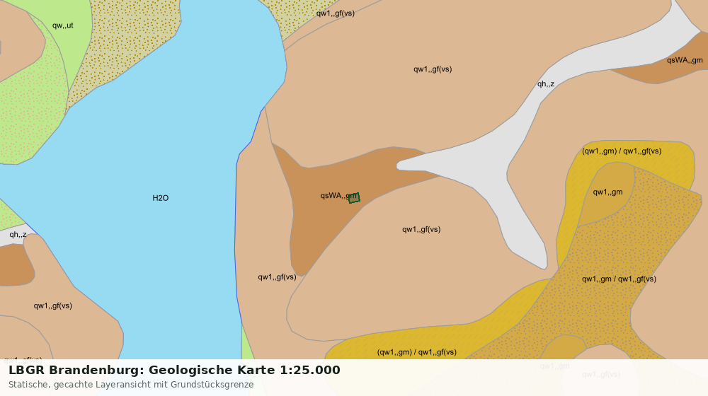 Statische Kartenansicht: LBGR Brandenburg: Geologische Karte 1:25.000