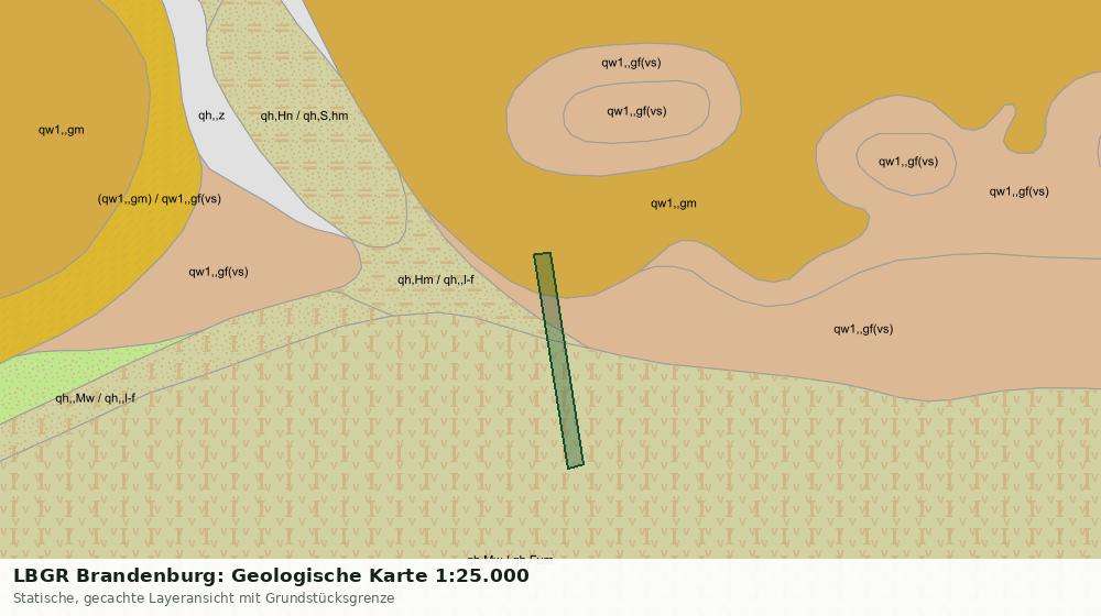 Statische Kartenansicht: LBGR Brandenburg: Geologische Karte 1:25.000