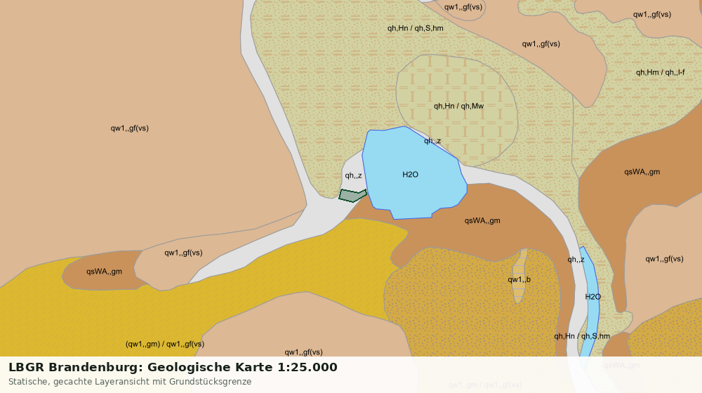 Statische Kartenansicht: LBGR Brandenburg: Geologische Karte 1:25.000