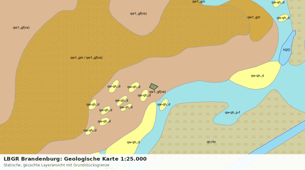 Statische Kartenansicht: LBGR Brandenburg: Geologische Karte 1:25.000