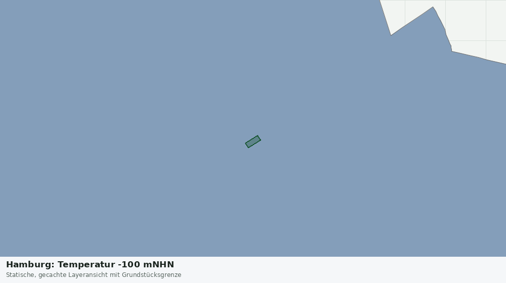 Statische Kartenansicht: Hamburg: Temperatur -100 mNHN