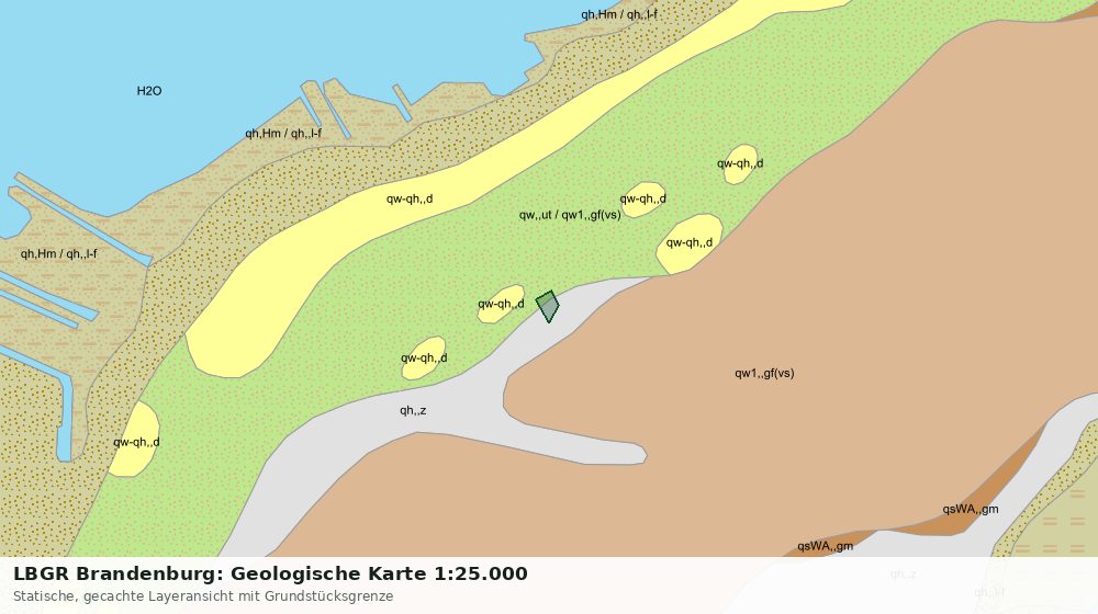 Statische Kartenansicht: LBGR Brandenburg: Geologische Karte 1:25.000