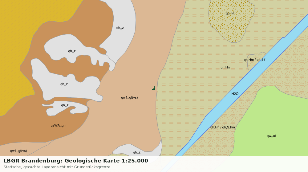 Statische Kartenansicht: LBGR Brandenburg: Geologische Karte 1:25.000