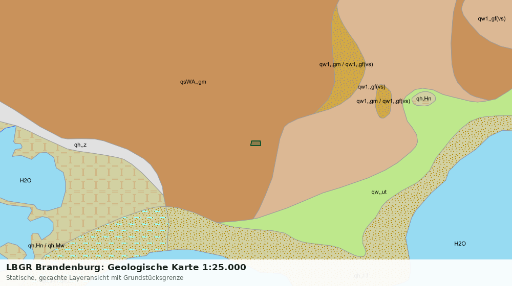 Statische Kartenansicht: LBGR Brandenburg: Geologische Karte 1:25.000