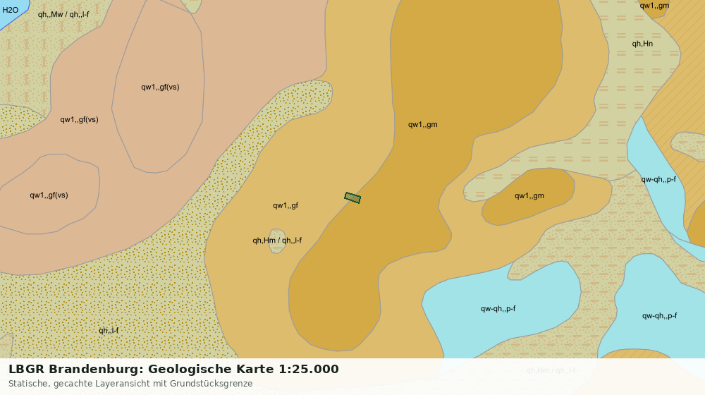 Statische Kartenansicht: LBGR Brandenburg: Geologische Karte 1:25.000