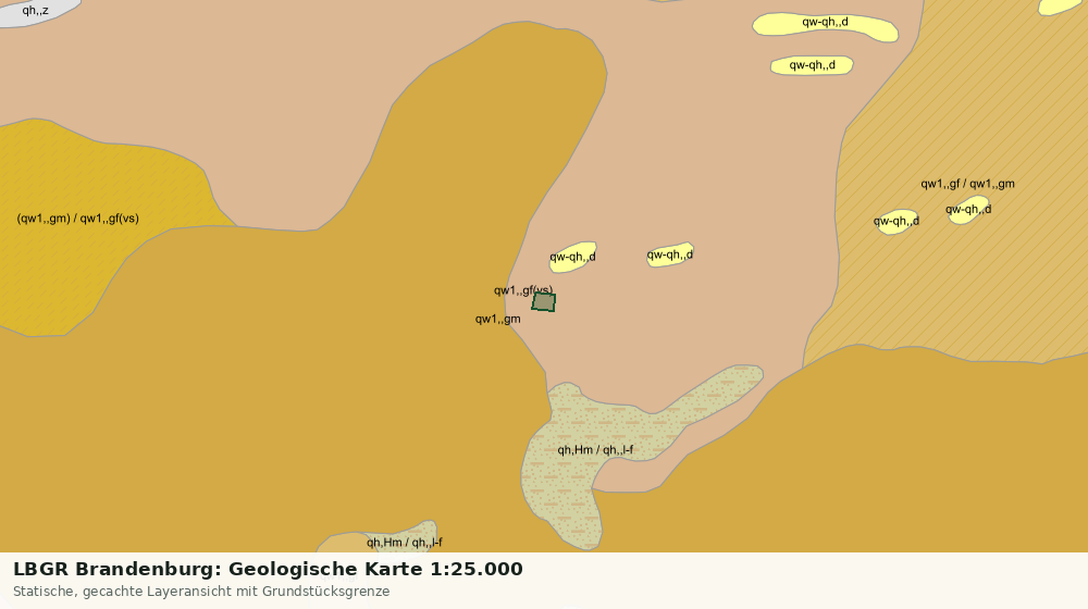 Statische Kartenansicht: LBGR Brandenburg: Geologische Karte 1:25.000