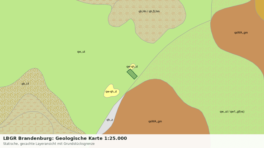 Statische Kartenansicht: LBGR Brandenburg: Geologische Karte 1:25.000