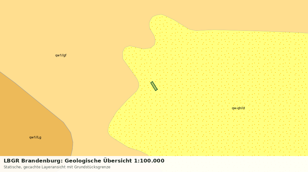Statische Kartenansicht: LBGR Brandenburg: Geologische Übersicht 1:100.000