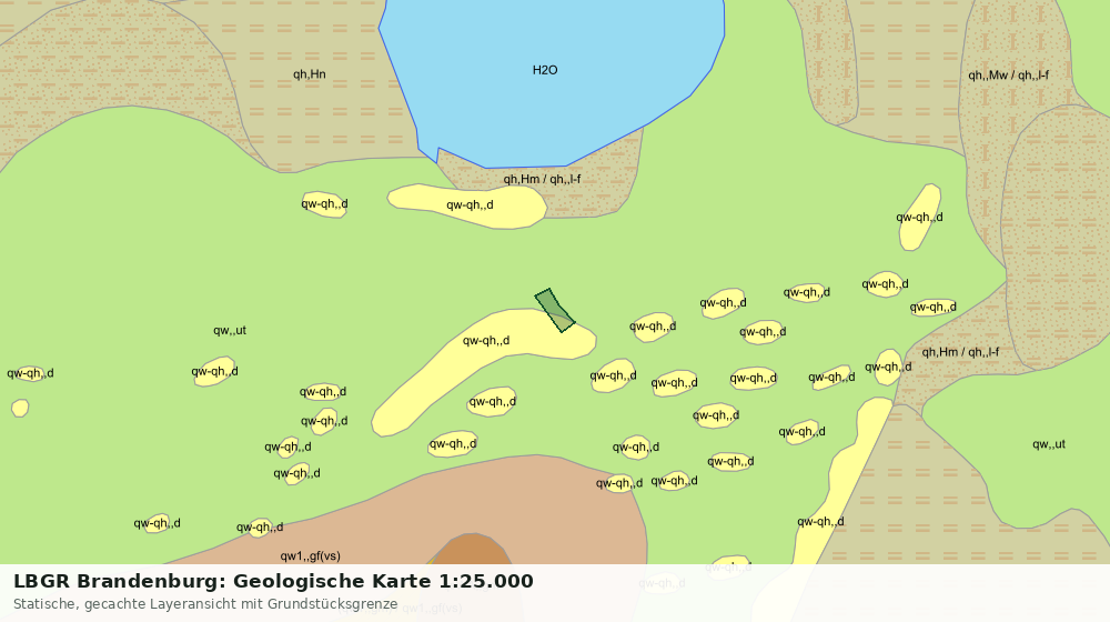 Statische Kartenansicht: LBGR Brandenburg: Geologische Karte 1:25.000