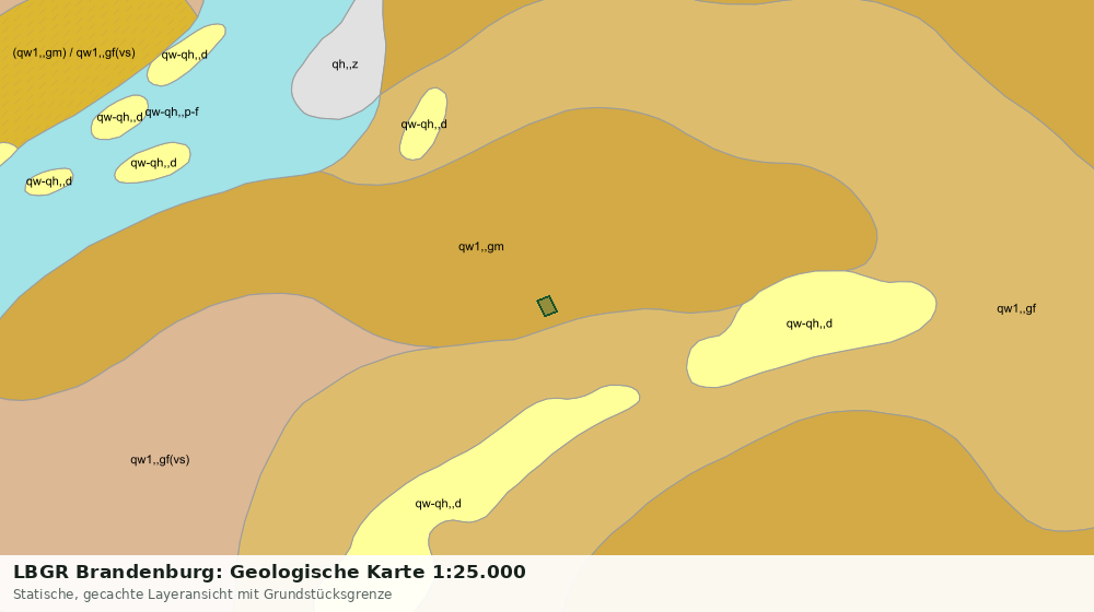 Statische Kartenansicht: LBGR Brandenburg: Geologische Karte 1:25.000